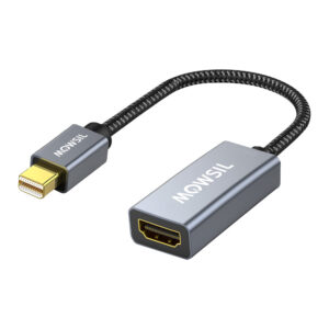 Mowsil Mini DP to HDMI adapter, Mini DisplayPort Male to HDMI Female Converter Adapter